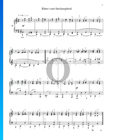 Kinderszenen, Op. 15 Nr. 9: Ritter vom Steckenpferd Musik-Noten