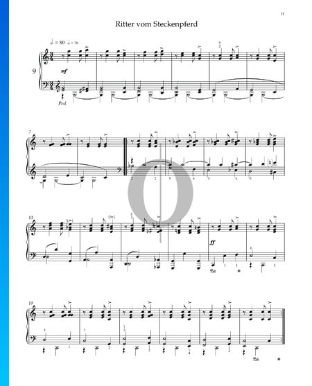 Scènes d'enfants, Op. 15 No. 9: Cavalier sur le Cheval de Bois Partition