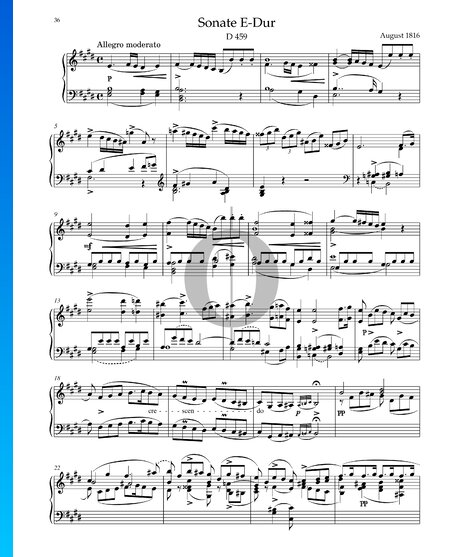Sonata in E Major, D. 459