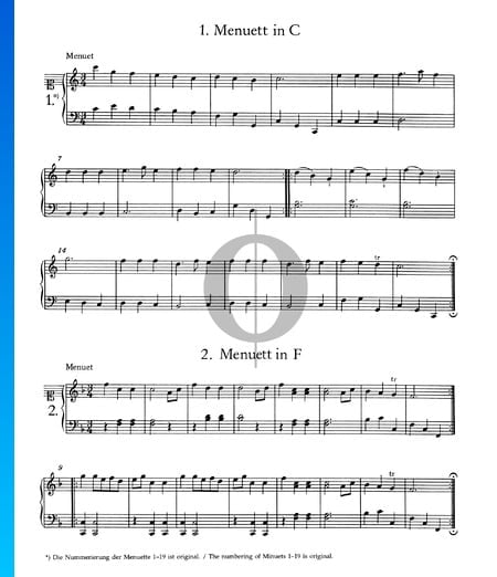 Menuett in F-Dur, Nr. 2 Musik-Noten