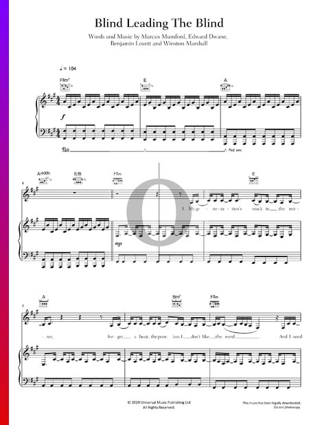 Blind Leading The Blind Musik-Noten