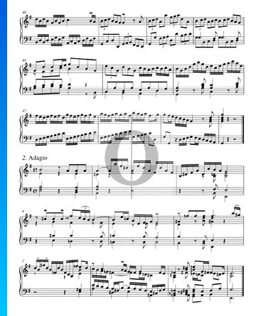 Partition Concerto en Sol Majeur, BWV 986: 2. Adagio