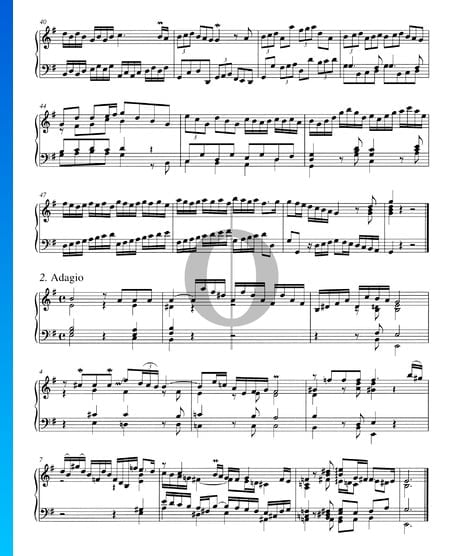 Concerto in G-Dur, BWV 986: 2. Adagio Musik-Noten
