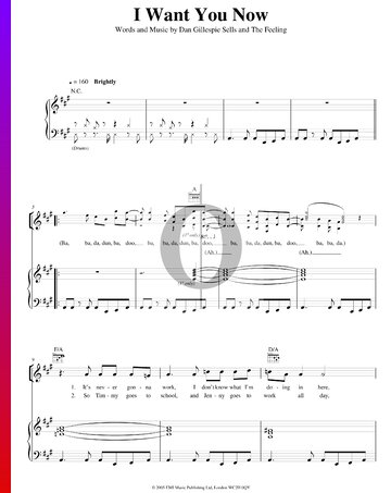 I Want You Now Sheet Music