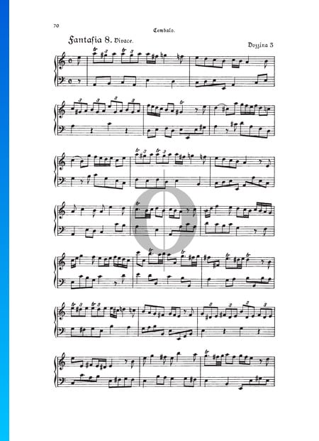 Fantasia, Douzaine III No.8: Vivace, TWV 33:32 Sheet Music