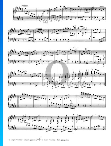 Partition Sonate No. 3, Wq 48: 3. Presto