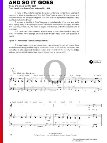 And So It Goes Sheet Music