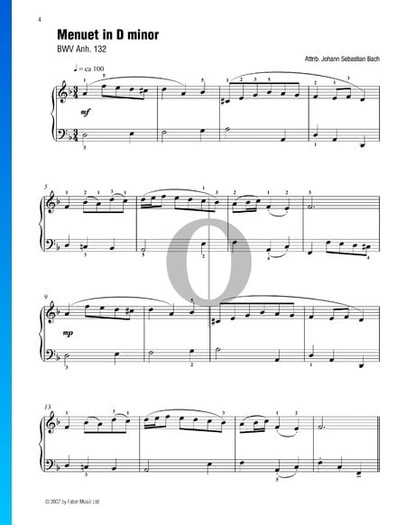 Menuet D Minor, BWV Anh. 132