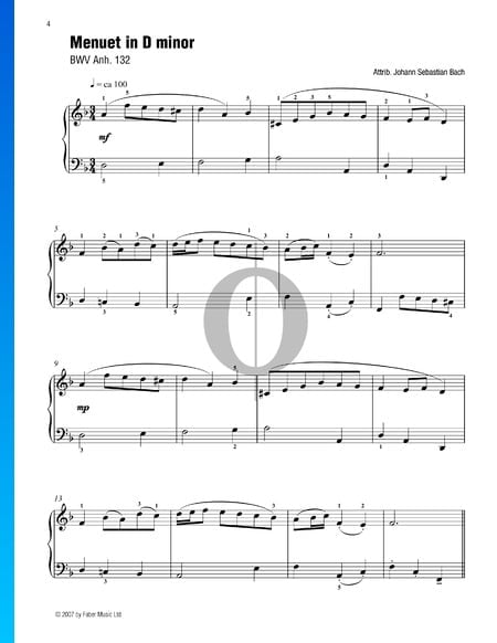 Menuet en Ré mineur, BWV Anh. 132