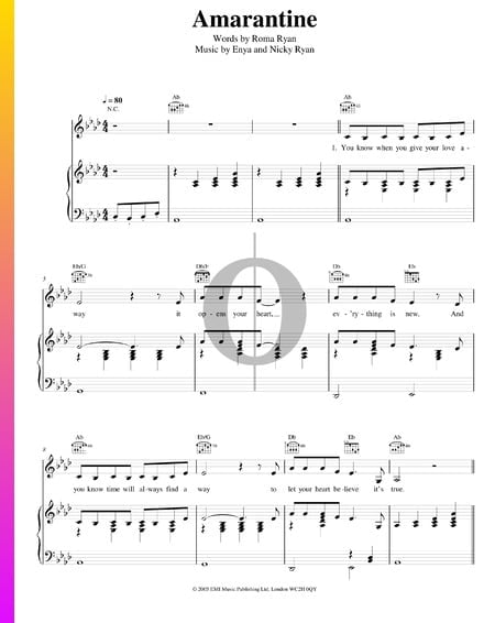 Amarantine Sheet Music