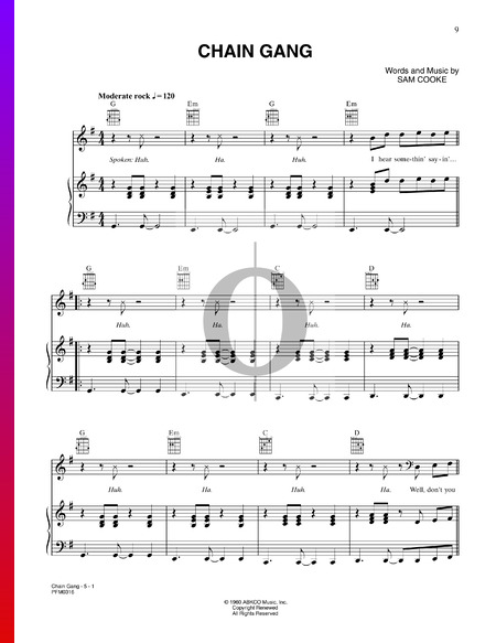 Chain Gang Partitura
