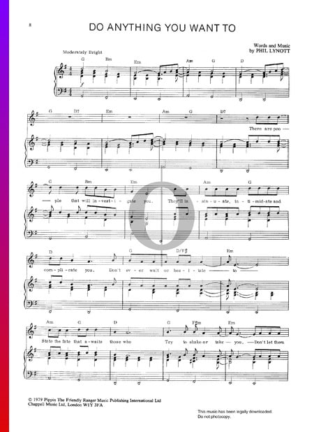 Do Anything You Want To Musik-Noten