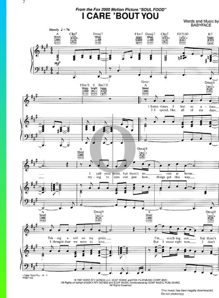 I Care 'Bout You Sheet Music