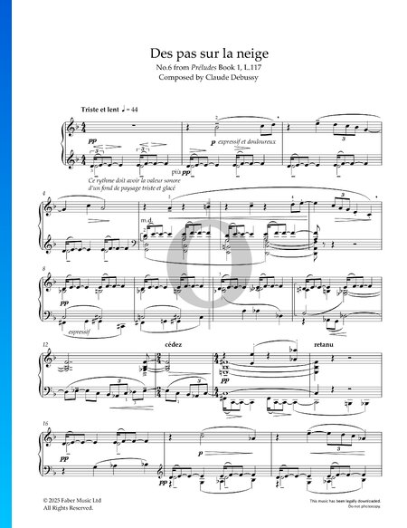 Préludes, Book 1: No. 6: Des pas sur la neige