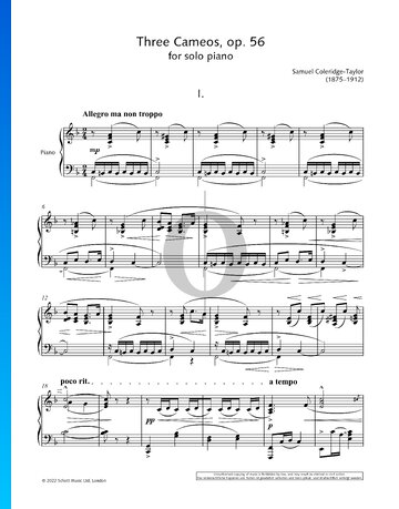 Cameo in F Major, Op. 56 No. 1 Partitura