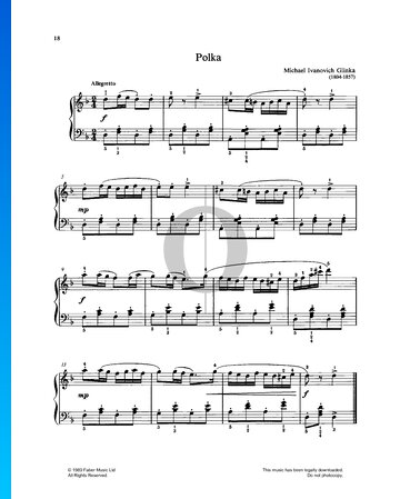 Polka in D Minor Partitura