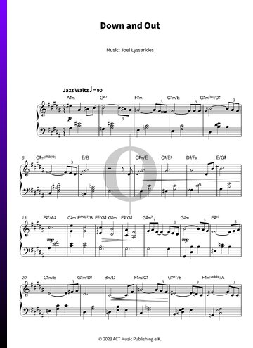 Down and Out Sheet Music