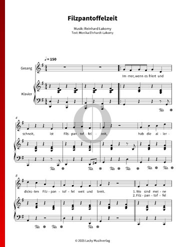 Filzpantoffelzeit bladmuziek