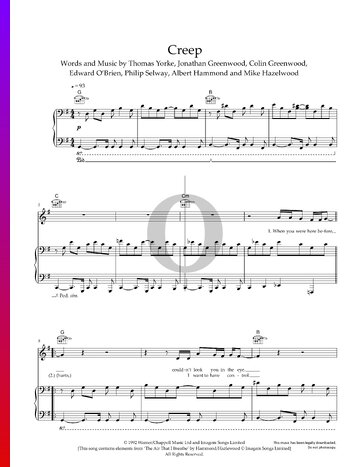 Creep Sheet Music