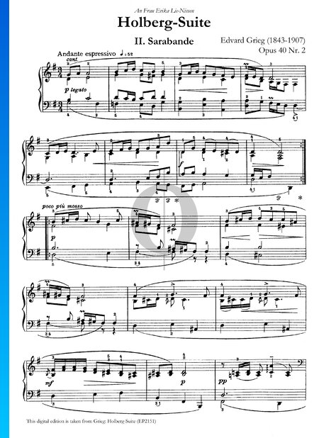 Holberg Suite, Op. 40: Sarabande