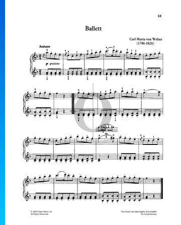 Ballett Musik-Noten