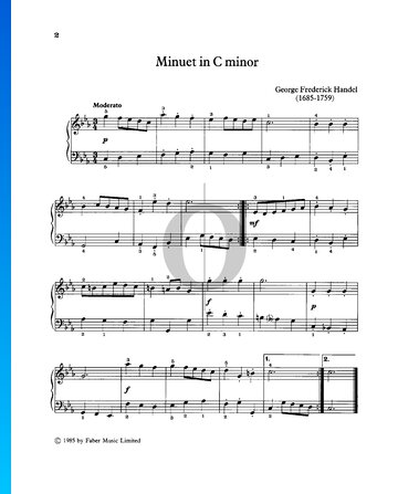 Minuet In C Minor Sheet Music
