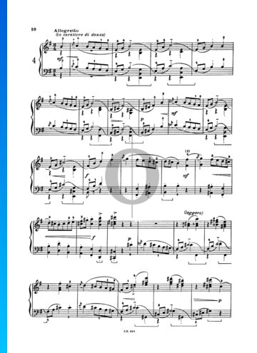 Partition 24 Preludes, Op. 37: No. 4 Allegretto