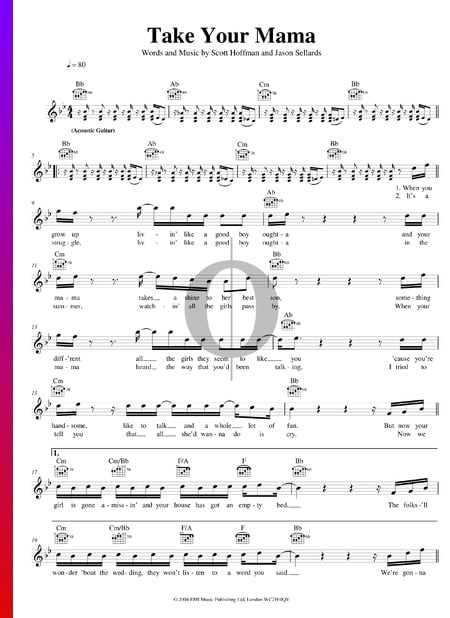 Take Your Mama Musik-Noten