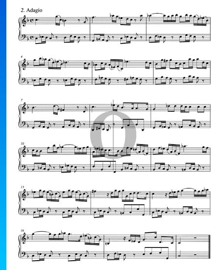 Concerto in G Minor, BWV 985: 2. Adagio Sheet Music