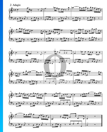 Concerto in g-Moll, BWV 985: 2. Adagio Musik-Noten