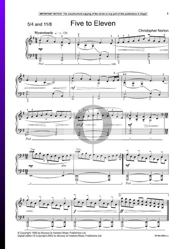 Five To Eleven Sheet Music