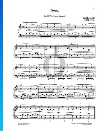 Song, Op. 183 No. 1 Sheet Music
