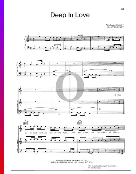 Deep In Love Partitura
