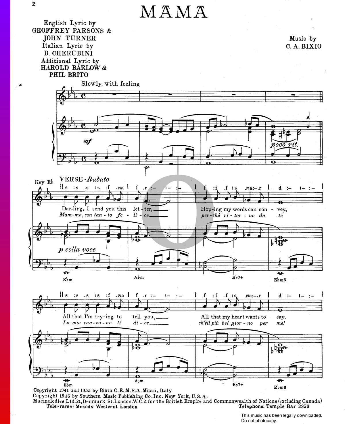 mamma-sheet-music-piano-voice-guitar-oktav