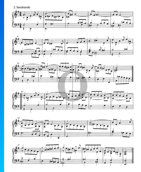 Suite No. 5 E Minor, HWV 438: 2. Sarabande Sheet Music