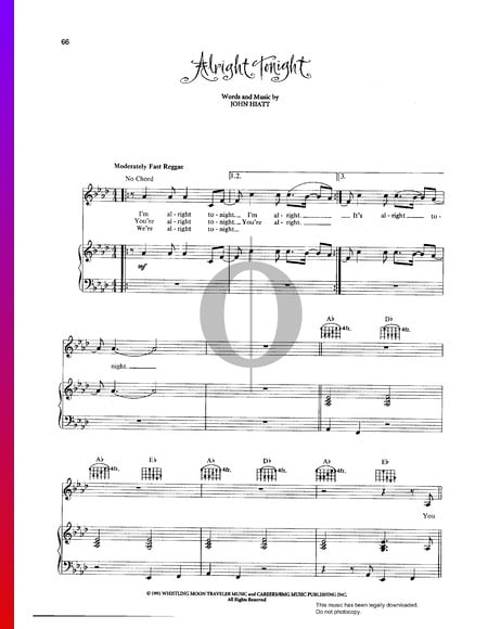 Alright Tonight Sheet Music