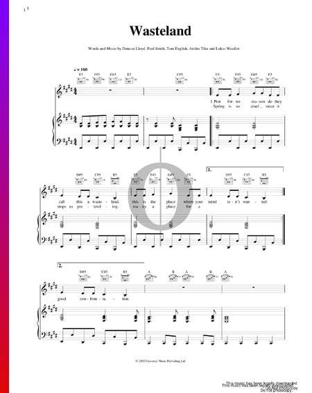 Wasteland Partitura