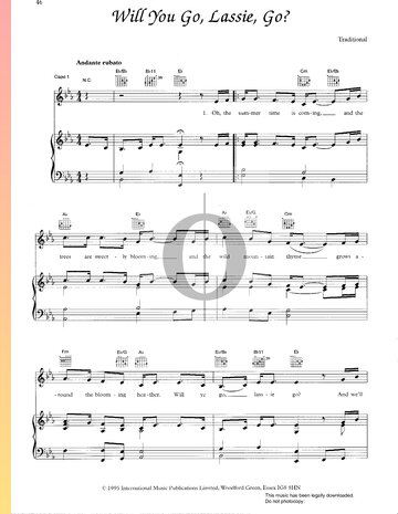 Will You Go, Lassie, Go ? Sheet Music