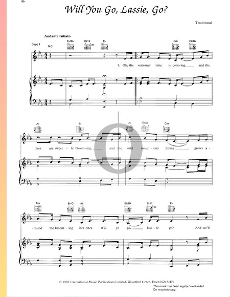 Will You Go, Lassie, Go ? Partitura
