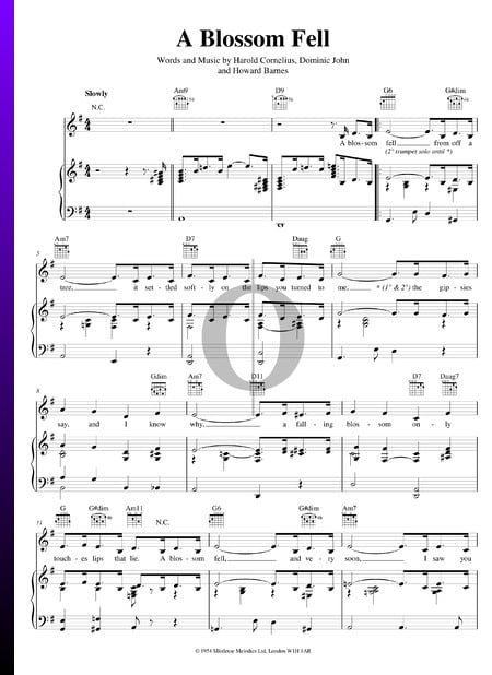 A Blossom Fell Musik-Noten