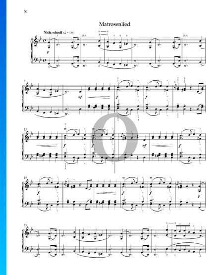 Matrosenlied, Op. 68 Nr. 37 Musik-Noten