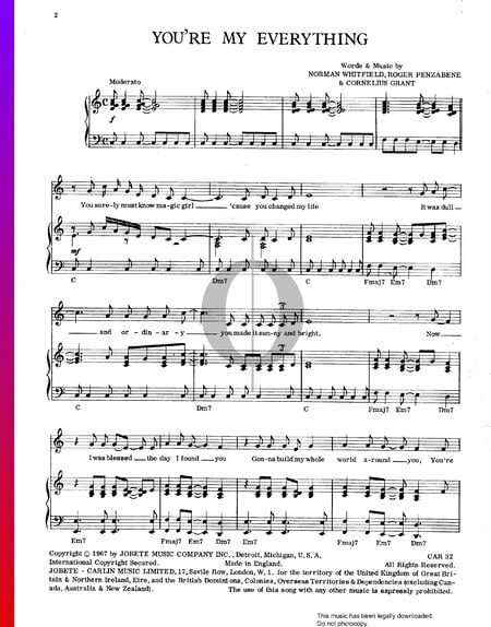 You're My Everything Musik-Noten