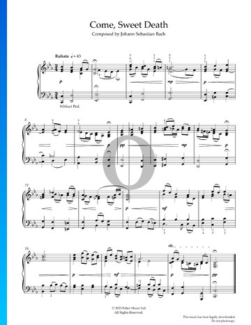 Come, Sweet Death Sheet Music
