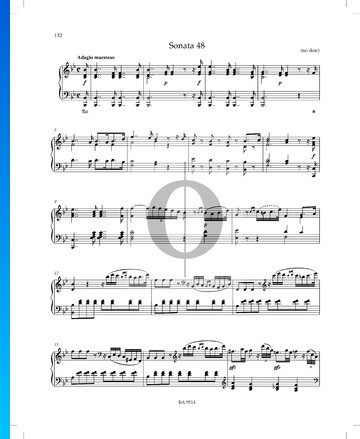 Sonata in B-flat Major, P. XII: 43: 1. Adagio maestoso Spartito