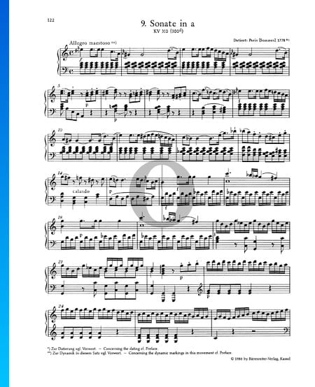 Sonate pour Piano No. 9 La mineur, KV 310 (300d): 1. Allegro maestoso