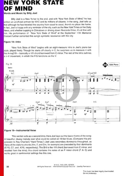 New York State Of Mind Sheet Music