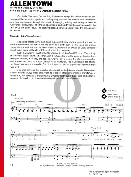 Allentown Sheet Music