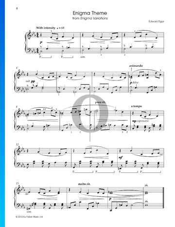 Enigma Variationen, Op. 36: Enigma Theme Musik-Noten