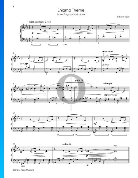 Variations Enigma, Op. 36: Thème Enigma Partition