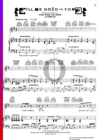 I'll Be Good To You Sheet Music